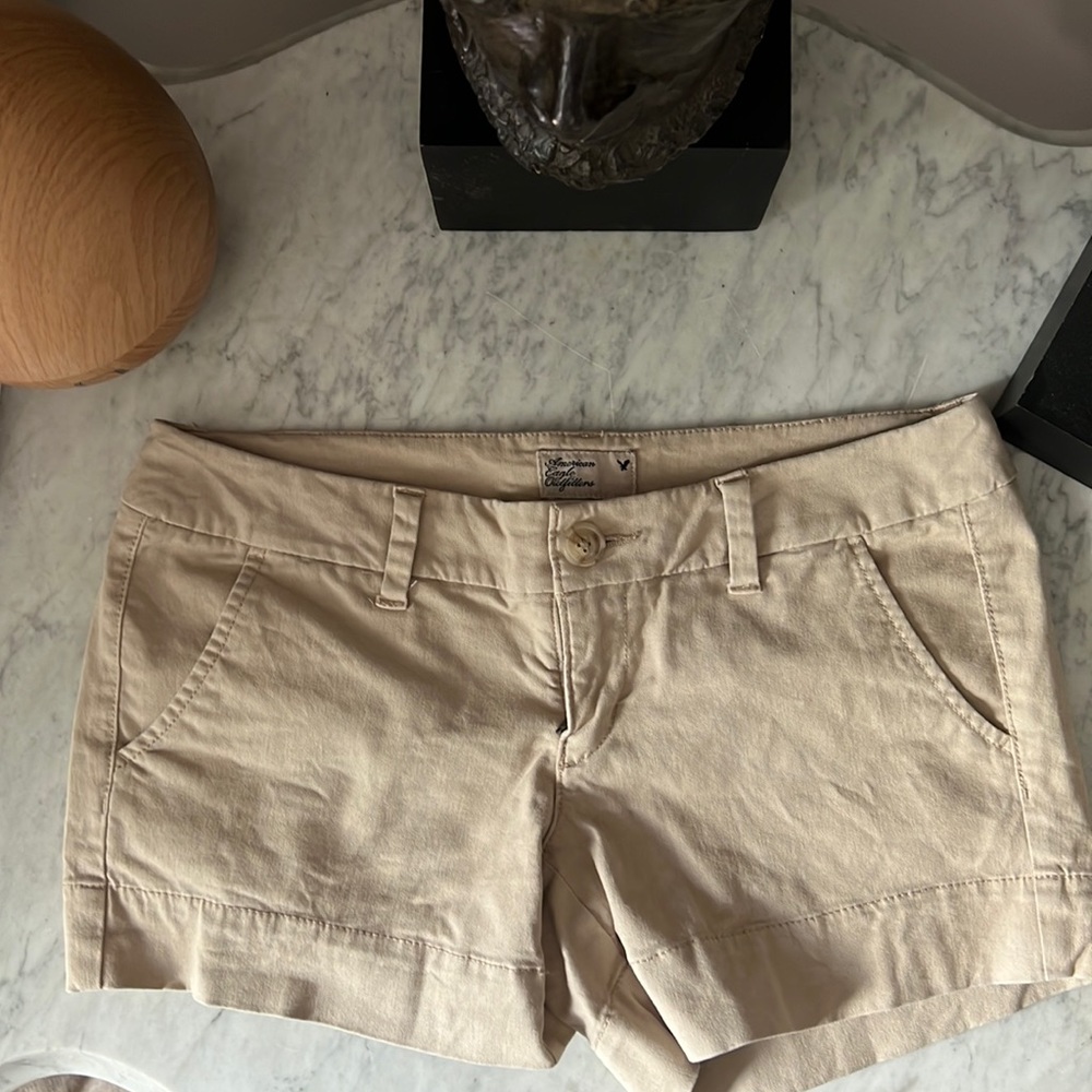 American Eagle, khaki shorts, size 2.